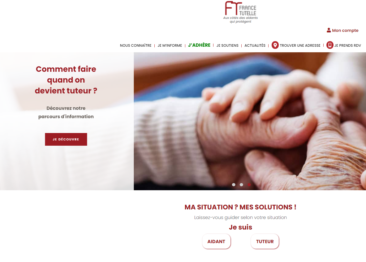 Home page France TUTELLE avec Parcours d'informations