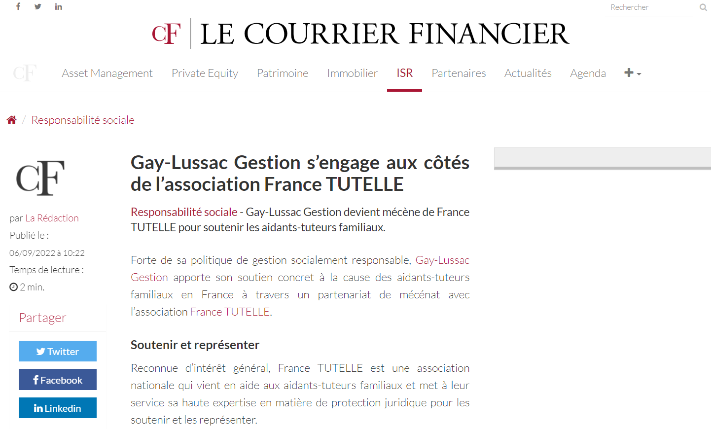 Le courrier financier