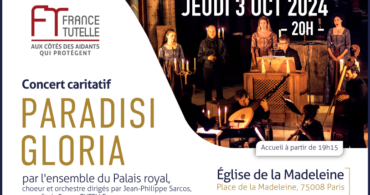 Visuel Concert Caritative Paridisi Gloria France TUTELLE La Madeleine