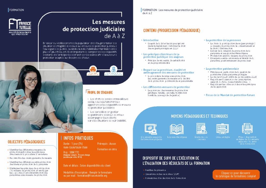 Journée de formation France TUTELLE - Les Mesures de protection judiciaire